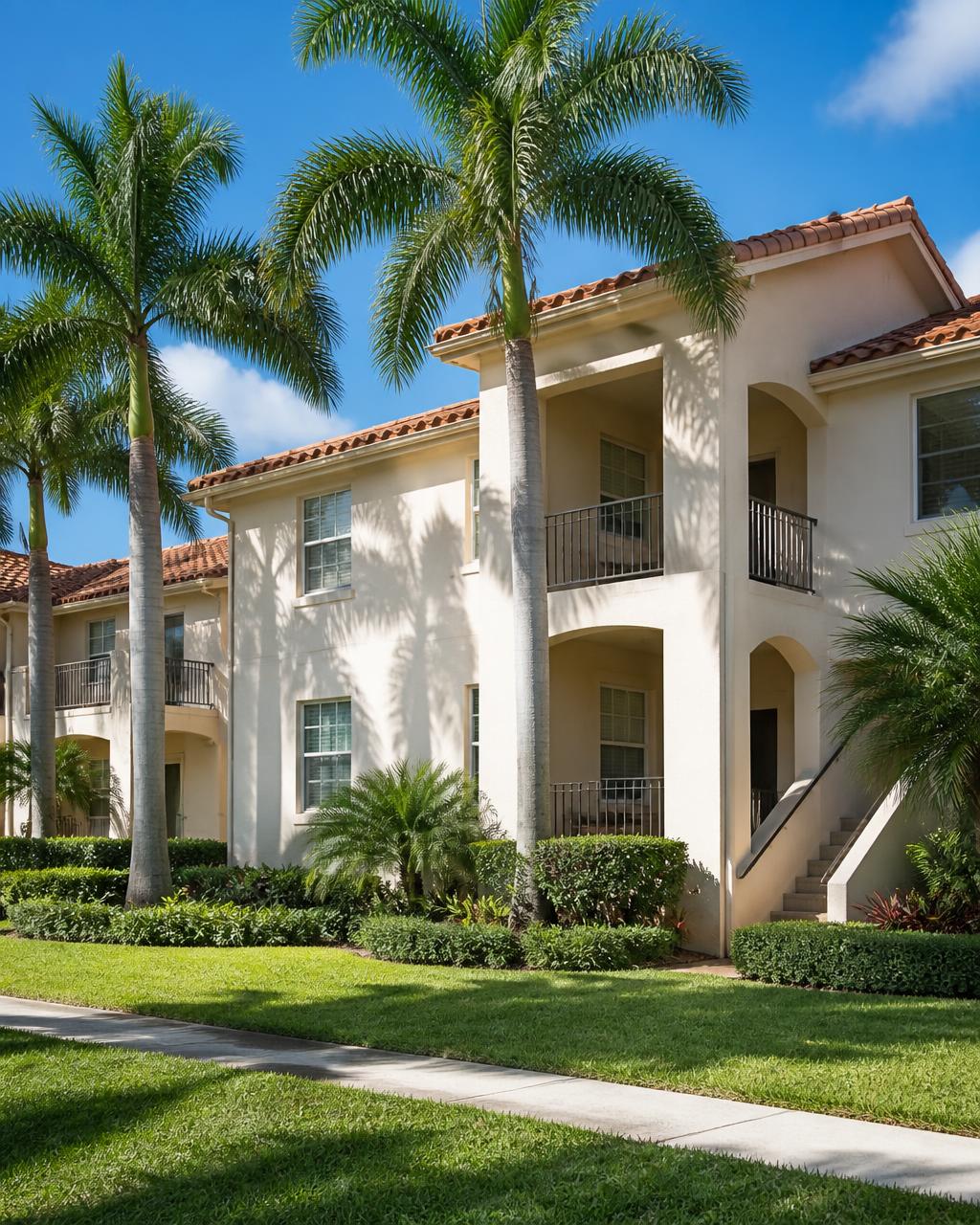 Sunlit Florida stucco residence managed by Airtight Property Management